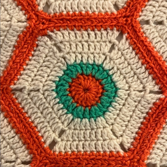 70s blanket crochet Afghan Queen - Picture 3 of 4
